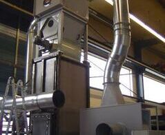 Absaug- und Entsorgungsanlage in einer Druckerei / Extraction and waste disposal system in an printing plant