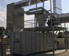 Absaug- und Entsorgungsanlage für Papier und Konfetti mit angeschlossenem Presscontainer / Extraction and waste disposal system for paper and confetti with an included press