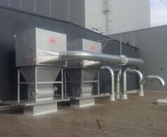 Ansauganlage in einer Druckerei / Extraction in a large printing