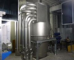 Absaug- und Entsorgungsanlage für Brotabschnitte / Extraction and waste disposal system for end plates