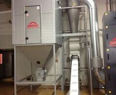 Absauganlage für Endscheibenerfassung / Extraction system for end plates
