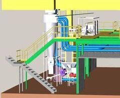 Absauganlage an drei Kreismessermaschinen / Extraction system for end plates on three machines