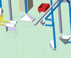 Mehlstaubabsauganlage / Flour dust extraction system