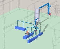 Mehlstaubabsauganlage / Flour dust extraction system