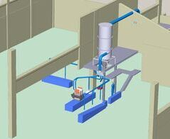 Mehlstaubabsauganlage / Flour dust extraction system