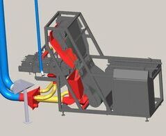 Absauganlage für 6 Slicer (Brotschneidemaschinen) mit Wiederverwertungssystem / Extraction for 6 slicer (bread slicers) with recycling system