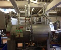 Absauganlage mit Tropfenabscheider für eine Blanchieranlage / Extraction system for a blanching plant
