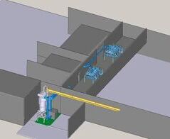 Absauganlage für 2 Längsschneideanlagen für Brötchen und Brote / Extraction for 2 longitudinal section lines for rolls and bread