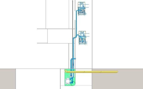 Absauganlage für 2 Längsschneideanlagen für Brötchen und Brote / Extraction for 2 longitudinal section lines for rolls and bread