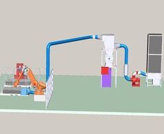 Absauganlage für Folienzwischenlagen bei der Photovoltaikproduktion / Extraction system for foil liners in photovoltaics production