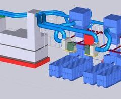 Absaug- und Entsorgungsanlage für PET Flaschen / Extraction and disposal system for PET bottles