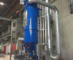 Absauganlage für Aluminiumspäne an einer Bandsäge / Extraction of aluminum shavings on a bandsaw