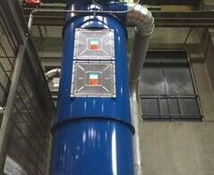 Absauganlage für Aluminiumspäne an einer Bandsäge / Extraction of aluminum shavings on a bandsaw