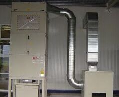 Absauganlage für Kupferspäne / Extraction system for copper chips