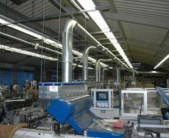 Extraction system for plastic vapor