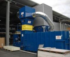 Extraction and waste disposal system for plastic chips