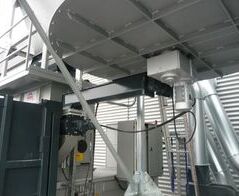 Extraction and waste disposal system for three plastic machining center