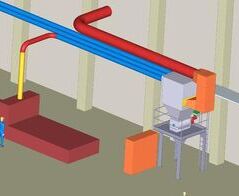 Material separator for the separation of plastic chips on machining centers
