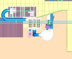 Extraction system for end plates on three machines