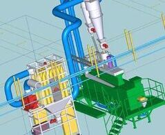 Extraction system for flour dust