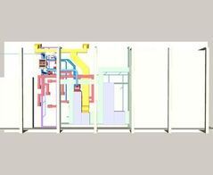 Extraction system for end plates on slicer and bread rolls with separate vacuum system