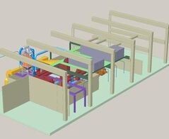 Extraction system for end plates on slicer and bread rolls with separate vacuum system