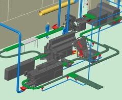 Extraction of peeling machines for the mutual separation of the white rectangular loaves of bread crust