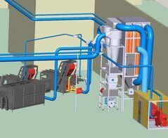 Extraction for 6 slicer (bread slicers) with recycling system