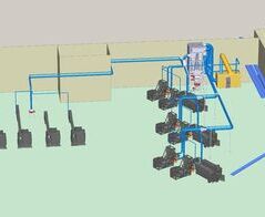 Extraction for 6 slicer (bread slicers) with recycling system