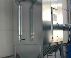 Extraction and disposal facility for cartons with cardboard shredder